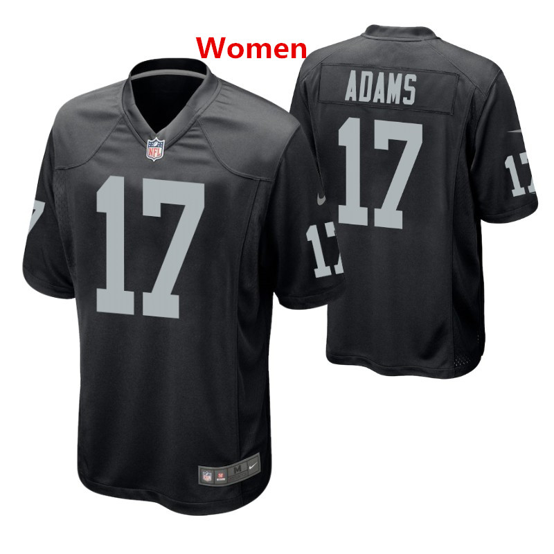 Women Las Vegas Raiders #17 Davante Adams Black Jersey Women Las Vegas Raiders #17 Davante Adams Black Jersey