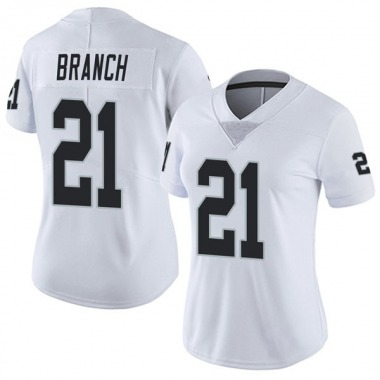 Women Las Vegas Raiders #21 Cliff Branch White Jersey