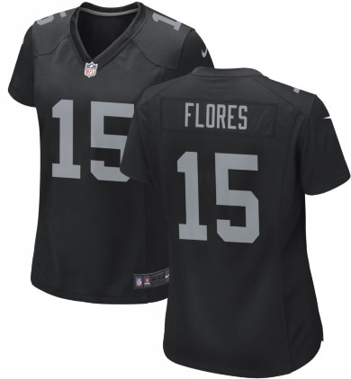 Women Las Vegas Raiders 15 Tom Flores Black Limited Jersey Women Las Vegas Raiders 15 Tom Flores Black Limited Jersey