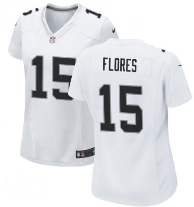 Women Las Vegas Raiders 15 Tom Flores White Limited Jersey Women Las Vegas Raiders 15 Tom Flores White Limited Jersey