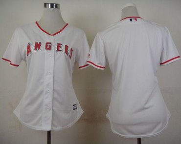 Women Los Angeles Angels of Anaheim Blank White Fashion Stitched Baseball Jersey Women Los Angeles Angels of Anaheim Blank White Fashion Stitched Baseball Jersey