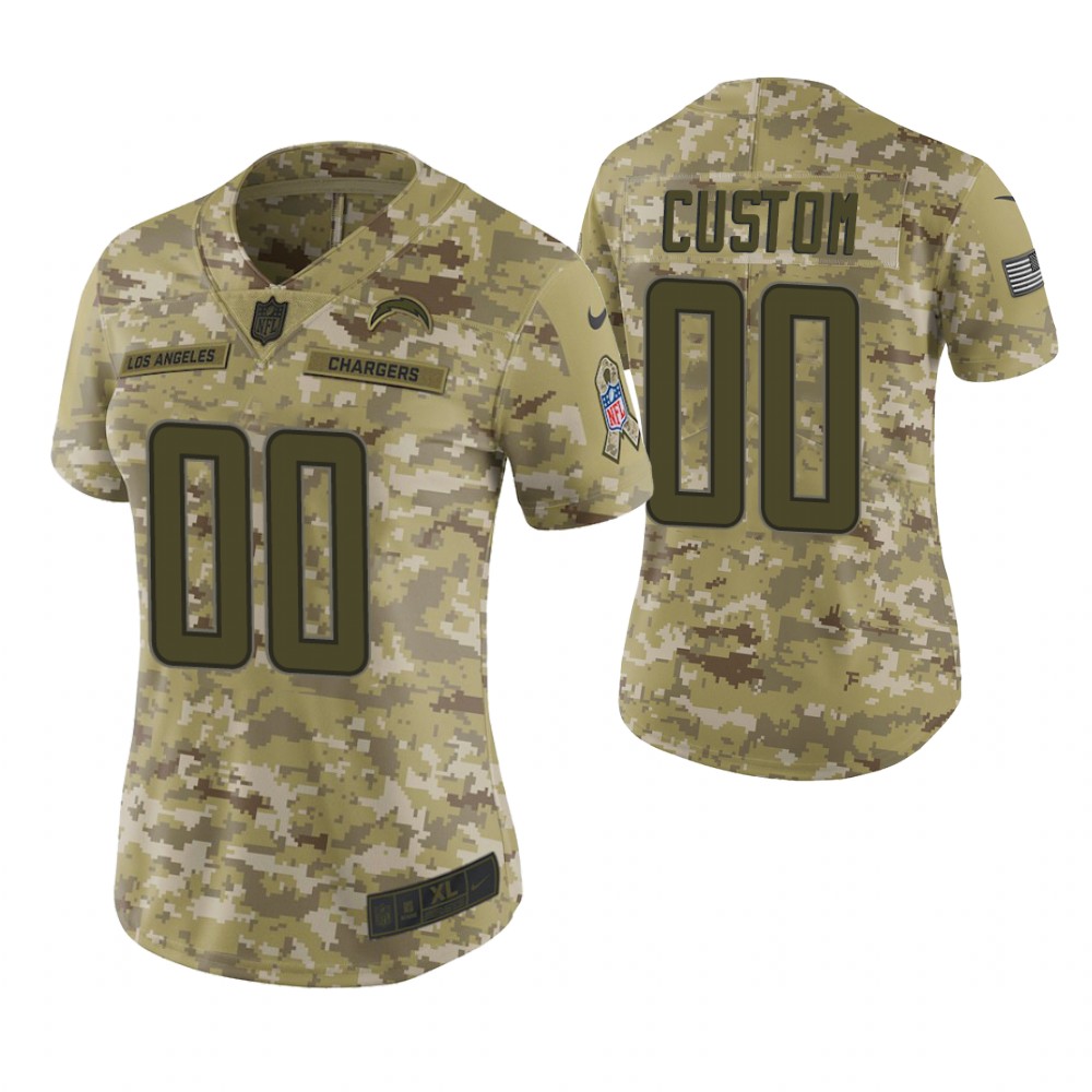 Women Los Angeles Chargers Custom Camo 2018 Salute To Service Limited Jersey Women Los Angeles Chargers Custom Camo 2018 Salute To Service Limited Jersey