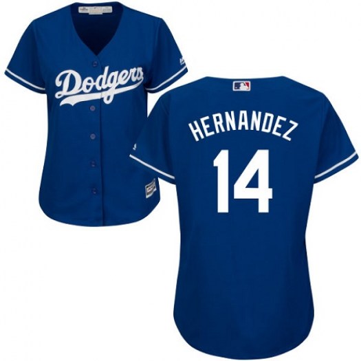Women Los Angeles Dodgers #14 Enrique Hernandez Blue Stitched MLB Jersey