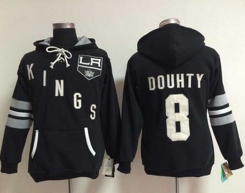 Women Los Angeles Kings #8 Drew Doughty Black Old Time Heidi Hoodie Women Los Angeles Kings #8 Drew Doughty Black Old Time Heidi Hoodie