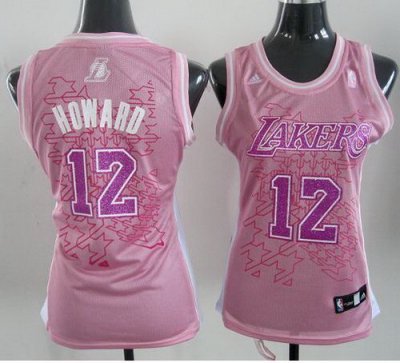 Women Los Angeles Lakers 12# Dwight Howard Pink NBA Jerseys Women Los Angeles Lakers 12# Dwight Howard Pink NBA Jerseys