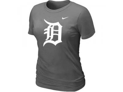 Women MLB Detroit Tigers Heathered D.Grey NEW Blended T-Shirt