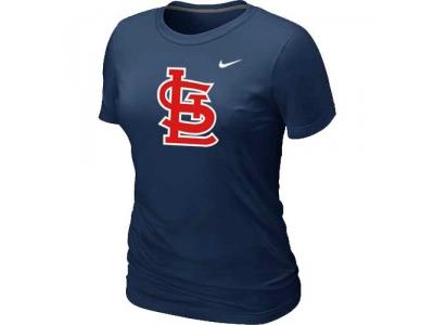 Women MLB St.Louis Cardinals Heathered D.Blue NEW Blended T-Shirt