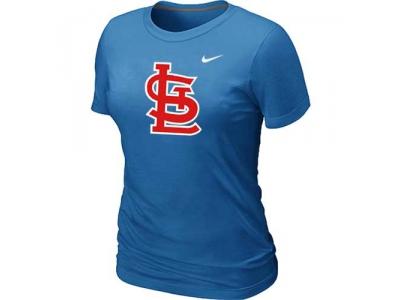 Women MLB St.Louis Cardinals Heathered L.blue NEW Blended T-Shirt