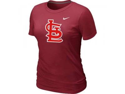 Women MLB St.Louis Cardinals Heathered Red NEW Blended T-Shirt