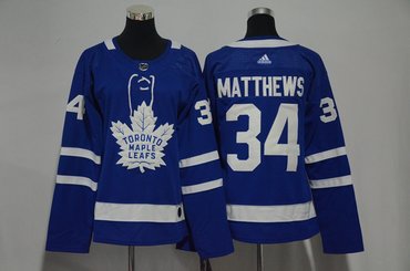 Women Maple Leafs 34 Auston Matthews Blue Adidas Jersey Women Maple Leafs 34 Auston Matthews Blue Adidas Jersey