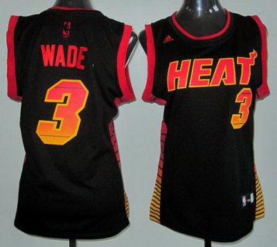 Women Miami Heat 3 Dwyane Wade Black Vibe Fashion Swingman Jerseys Women Miami Heat 3 Dwyane Wade Black Vibe Fashion Swingman Jerseys