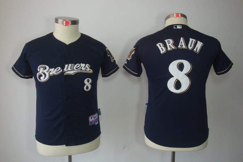 Women Milwaukee Brewers 8 Ryan Braun Blue jerseys Women Milwaukee Brewers 8 Ryan Braun Blue jerseys