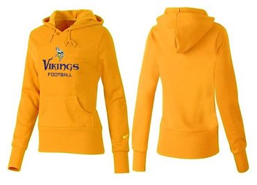 Women Minnesota Vikings Logo Pullover Hoodie-- (30)