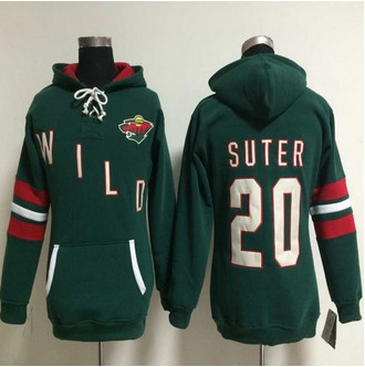 Women Minnesota Wild #20 Ryan Suter Green Old Time Heidi NHL Hoodie Women Minnesota Wild #20 Ryan Suter Green Old Time Heidi NHL Hoodie