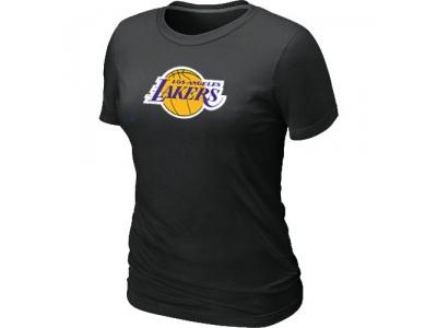 Women NBA Los Angeles Lakers Big & Tall Primary Logo Black T-Shirt Women NBA Los Angeles Lakers Big & Tall Primary Logo Black T-Shirt