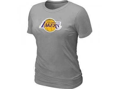 Women NBA Los Angeles Lakers Big & Tall Primary Logo L.Grey T-Shirt Women NBA Los Angeles Lakers Big & Tall Primary Logo L.Grey T-Shirt