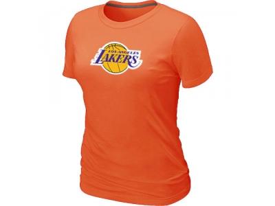 Women NBA Los Angeles Lakers Big & Tall Primary Logo Orange T-Shirt Women NBA Los Angeles Lakers Big & Tall Primary Logo Orange T-Shirt