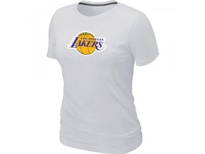 Women NBA Los Angeles Lakers Big & Tall Primary Logo White T-Shirt Women NBA Los Angeles Lakers Big & Tall Primary Logo White T-Shirt