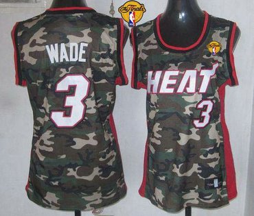 Women NBA Miami Heat #3 Dwyane Wade Camo With Finals Patch Stealth Collection Stitched NBA Jersey Women NBA Miami Heat #3 Dwyane Wade Camo With Finals Patch Stealth Collection Stitched NBA Jersey