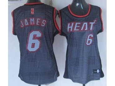 Women NBA Miami Heat #6 James black-grey(2012) Women NBA Miami Heat #6 James black-grey(2012)