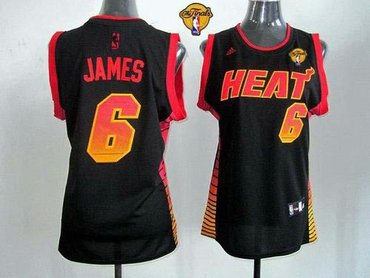 Women NBA Miami Heat #6 LeBron James Black With Finals Patch Vibe Stitched NBA Jersey Women NBA Miami Heat #6 LeBron James Black With Finals Patch Vibe Stitched NBA Jersey