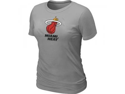 Women NBA Miami Heat Big & Tall Primary Logo L.Grey T-Shirt Women NBA Miami Heat Big & Tall Primary Logo L.Grey T-Shirt