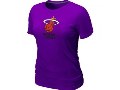 Women NBA Miami Heat Big & Tall Primary Logo Purple T-Shirt Women NBA Miami Heat Big & Tall Primary Logo Purple T-Shirt
