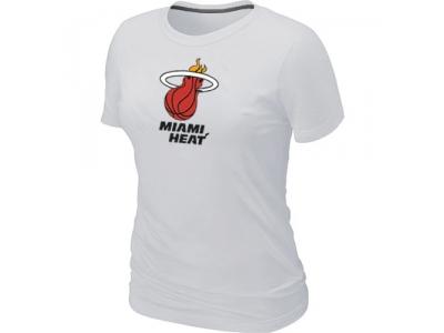 Women NBA Miami Heat Big & Tall Primary Logo White T-Shirt Women NBA Miami Heat Big & Tall Primary Logo White T-Shirt