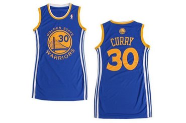 Women NBA Warriors #30 Stephen Curry Blue NBA Jersey