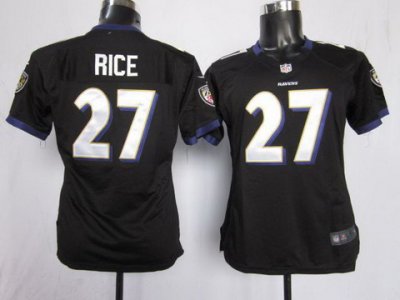 NFL Women NEW Baltimore Ravens 27 Ray Rice  Black Jerseys