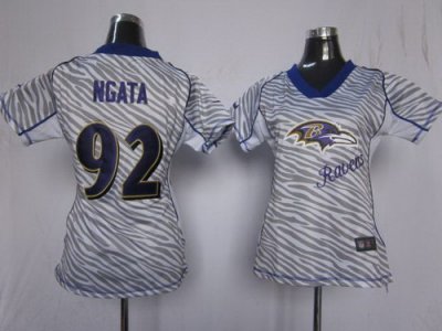2012 Women NEW Baltimore Ravens 92 Haloti Ngata FEM FAN Zebra NFL Jerseys