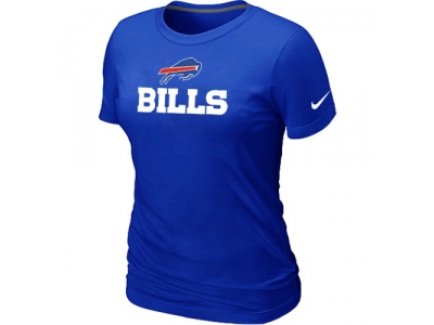 Women NEW Buffalo Bills Authentic Logo T-Shirt Blue