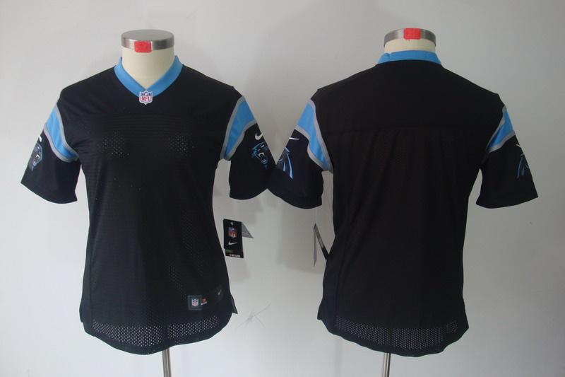 Women NEW Carolina Panthers Blank Black Jerseys