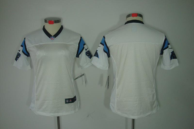 Women NEW Carolina Panthers Blank White Jerseys