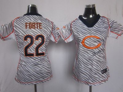 2012 Women NEW Chicago Bears 22 Matt Forte FEM FAN Zebra NFL Jerseys