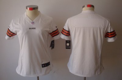 Women NEW Cleveland Browns Blank White Jerseys