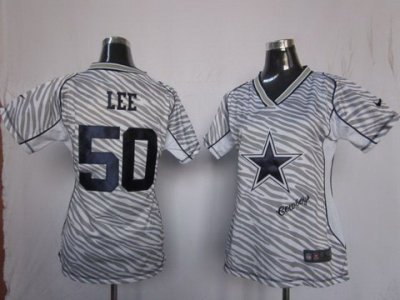 Women NEW Dallas Cowboy 50 Sean Lee Womens FEM FAN Zebra NFL Jerseys