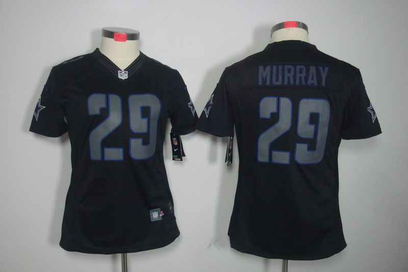 Women NEW Dallas Cowboys #29 DeMarco Murray Black Jerseys(Impact Limited)