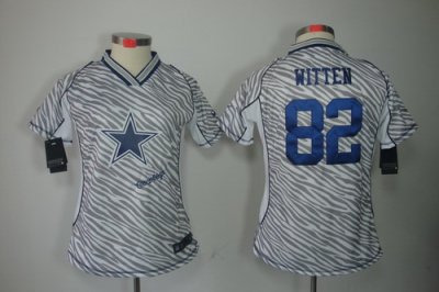 Women NEW Dallas Cowboys #82 Jason Witten 2012 Fashion Jerseys(Fem Fan Zebra)