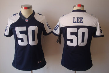 2012 NEW NFL Women Dallas Cowboys 50 Sean Lee Blue Thankgivings NEW NFL Jerseys