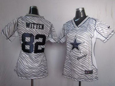 Women NEW Dallas Cowboys 82 Jason Witten Womens FEM FAN Zebra  NFL Jerseys