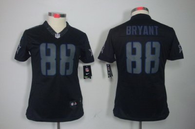 Women NEW Dallas Cowboys 88 Dez Bryant Black Jerseys(Impact Limited)
