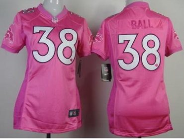 Women NEW Denver Broncos 38 Montee Ball Pink Love NFL Jerseys