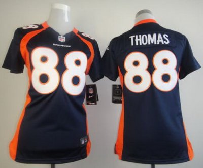 Women NEW Denver Broncos 88# Demaryius Thomas Blue Jerseys