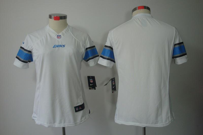 Women NEW Detroit Lions Blank White Jerseys