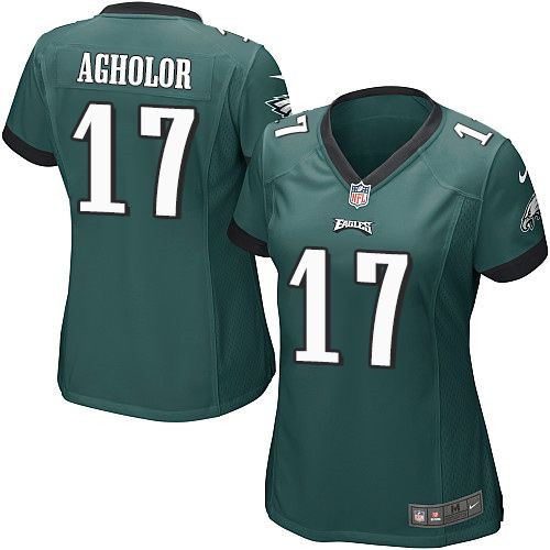 Women NEW Eagles #17 Nelson Agholor Midnight Green Team Color Stitched NFL New Elite Jersey
