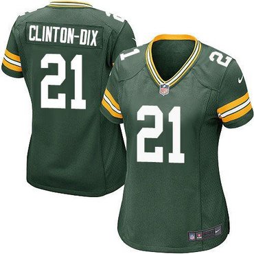 Women NEW Green Bay Packers #21 Ha Ha Clinton-Dix Green Team Color NFL Jersey