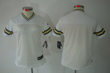 Women NEW Green Bay Packers Blank White Jerseys