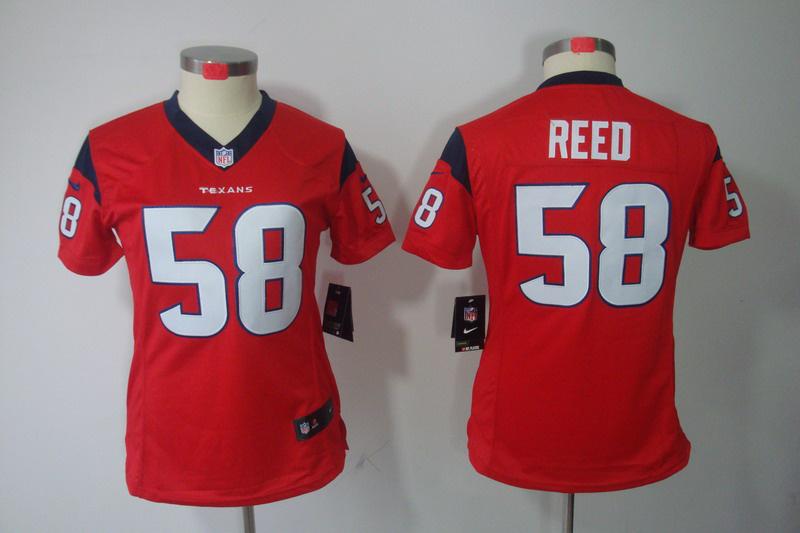 Women NEW Houston Texans 58 Reed Red Jerseys