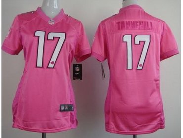 Women NEW Miami Dolphins 17 Ryan Tannehill Pink Love NFL Jerseys